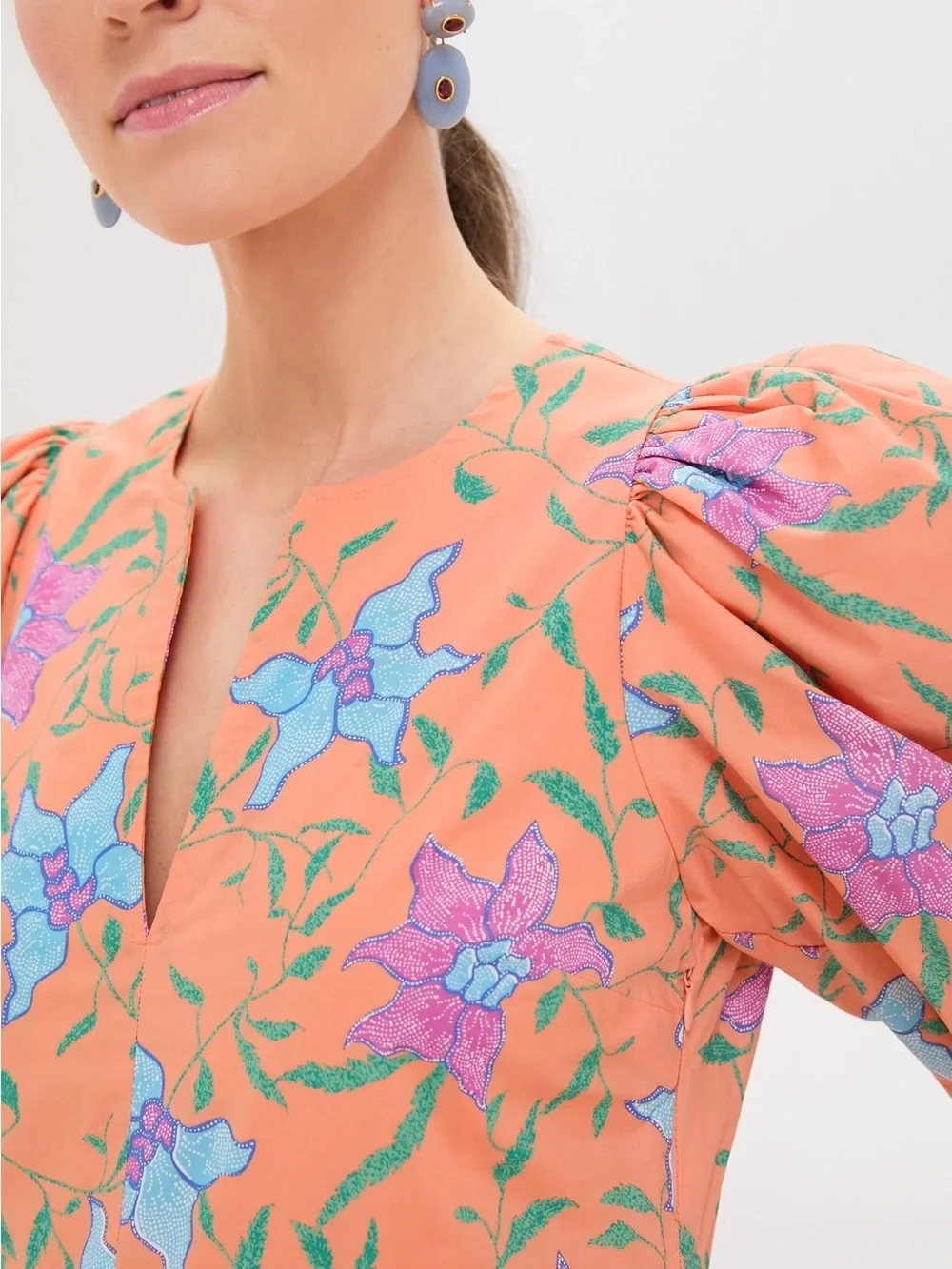 EUC Tuckernuck Hyacinth House Orange Floral Cisco Tiered Maxi Dress Small